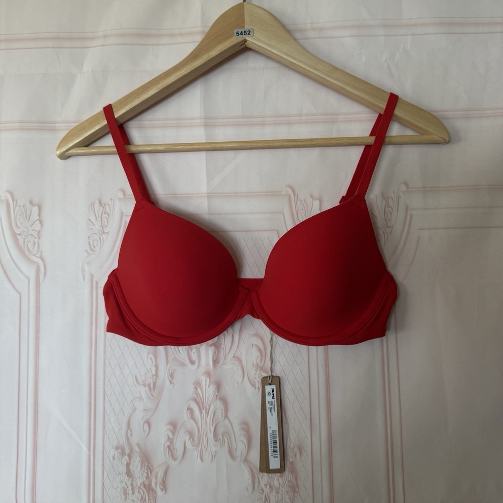 Skims Fits Everybody T-Shirt Bra Cherry (Red) Size 34B NWT $54